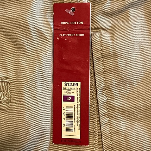 Merona Flat Front Khaki Shorts 42w - Picture 3 of 8
